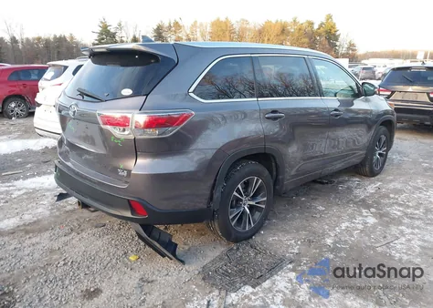 2016 Toyota Highlander Xle V6 from USA, damaged, VIN 5TDJKRFH6GS250530